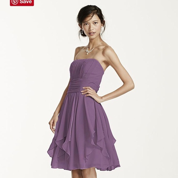David’s Bridal strapless semi-formal dress - Picture 1 of 6